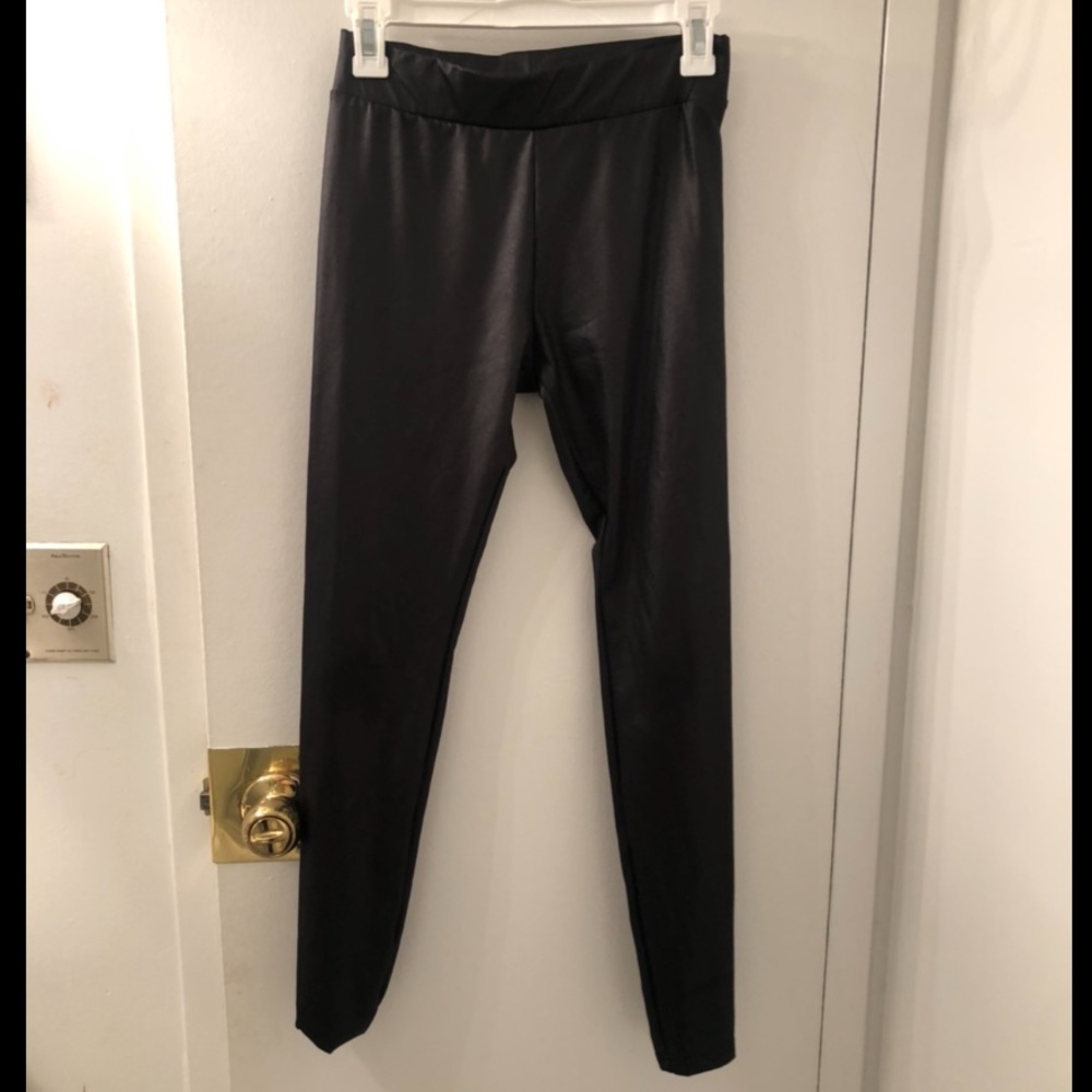 Faux Leather Leggings (Size Small)
